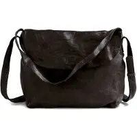 Harold's Leder Umhängetasche Schultertasche Submarine Shoulderbag Black schwarz
