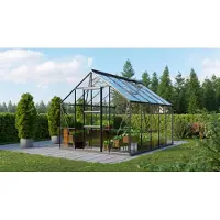 Vitavia Vitavia, Aktionsangebot (inkl. 100 Euro Zubehör): Gewächshaus "Meridian 1 8300", schwarz, 8,3 m², 3 mm ESG