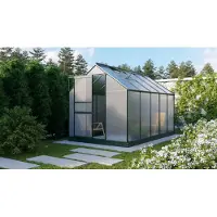 Pergart Vitavia, Aktionsangebot (inkl. 100 Euro Zubehör): Gewächshaus "Planet 6200" inkl. Fundament, smaragd, 6,2 m², 6 mm HKP