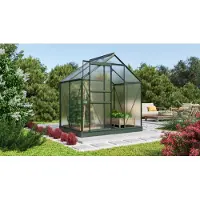 Pergart Vitavia, Aktionsangebot (inkl. 60 Euro Zubehör): Gewächshaus "Comet 2500", smaragd, 2,5 m², 4 mm HKP
