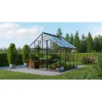Vitavia Vitavia, Aktionsangebot (inkl. 100 Euro Zubehör): Gewächshaus "Meridian 1 6700", schwarz, 6,7 m², 3 mm ESG