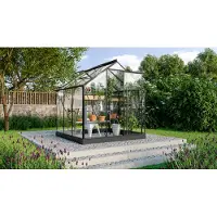 Vitavia Vitavia, Aktionsangebot (inkl. 100 Euro Zubehör): Gewächshaus "Triton 3800" inkl. Stahlfundament, schwarz, 3,8 m², 3 mm ESG