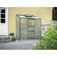 JULIANA HALLS Gewächshaus »Altan«, BxT: 194 x 69 cm, 3 Sektionen, 4 mm Stegdoppelplatten (SDPL) - gruen