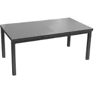 BellaVista Dining-Tisch Boston 100 x 77 cm Aluminium/Glas grau