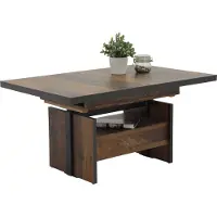 Hela Couchtisch mit Funktionen Noah - Nachbildung Oldwood/Anthrazit - höhenverstellbar und ausziehbar - Schubkasten, Ablagefach - Maß 110 - 150 x 70 cm