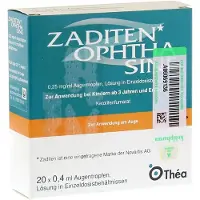 Kohlpharma GmbH Zaditen Ophtha sine 0,25 mg/ml Augentr.E - Reimport 20 St