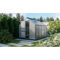 Pergart Vitavia, Gewächshaus "Planet 5000" inkl. Fundament, smaragd, 5,0 m², 6 mm HKP