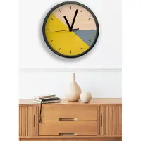 Opviq , Artavessa3Dclock2, Dekorative MDF-Uhr, Mehrfarbig, 100 % MDF, 36 x 36 x 1 cm