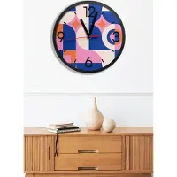 Opviq , Artavessa3Dclock21, Dekorative MDF-Uhr, Mehrfarbig, 100 % MDF, 36 x 36 x 1 cm