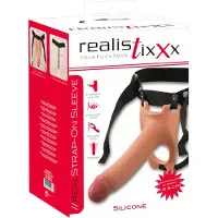 Realistixxx Strap-on - befestigbarer, hohler Dildo (natur)