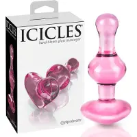 Pipedream No. 75 - Herz-Glas-Analplug (pink)