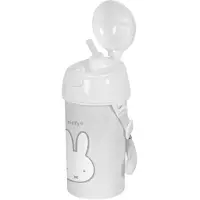 Miffy Flasche mit Deckel und Strohhalm Niebla Grau PVC 500 ml
