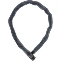 ABUS Kettenschloss IVERA Chain 7210 – Fahrradschloss mit hochflexibler IvyTex-Kunstfaserummantelung – -Sicherheitslevel 8 – 110 cm – Farbe: Antracite