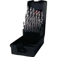 RUKO HSS-G UC Spiralbohrersatz Flowstep Tip DIN338 - 25 tlg. Ø 1,0 mm bis 13,0 mm x 0,5 mm steigend