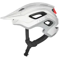 ABUS MTB-Helm Cliffhanger - Fahrradhelm für anspruchsvolle Trails - mit großen Lüftungsöffnungen & TriVider Riemensystem - für Damen und Herren - Weiß/Rot Glänzend, Größe M (54-58 cm)