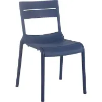 Oviala Terrassenstuhl aus pazifischem blauem Kunststoff - Paname