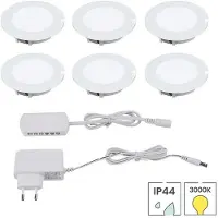 Lybardo LED-Einbauleuchten | 6er-Set LED-Downlights | 1,5 Watt | 3000K modernes Warmweiß | rund