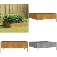 vidaXL Hochbeet 100x100x41 cm Cortenstahl