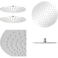 vidaXL Regenduschköpfe 2 Stk. Edelstahl Ø 25 cm - Duschkopf - Duschköpfe - Brausekopf - Brauseköpfe