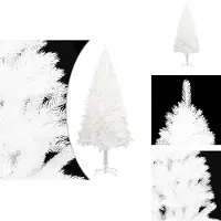 vidaXL Künstlicher Weihnachtsbaum Naturgetreue Nadeln Weiß 210 cm - Weihnachtsbäume