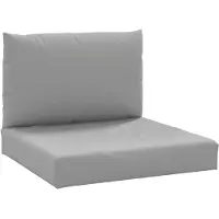 vidaXL Palettenkissen 2-tlg. Grau Oxford-Gewebe
