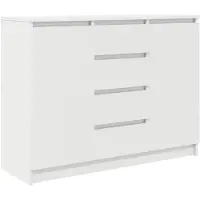 vidaXL Sideboard mit Schubladen Weiß 100,5x35x76 cm Holzwerkstoff