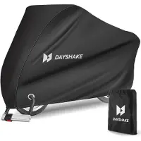 Dayshake Fahrradabdeckung für 1/2 Fahrräder - Luxus Fahrradabdeckung - Wasserdichtes 210D Polyester Schwarz - Inklusive Aufbewahrungstasche