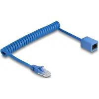 DeLOCK RJ45Spiralkabel Stecker zu Buchse Cat.6UTP 0,45-0,75m