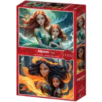 Alipson Puzzle Mare et Fille: L' Eau et le Feu 2x500 Puppen