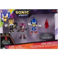 Sonic The Hedgehog Sonic Prime 2.5-Figuren-Multipack mit Sonic Tails Nine und The Prism Shard mit Display-Sockel!