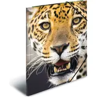 Herma Eckspannermappe "Leopard", aus PP, DIN A4 Maße: (B)244 x (T)4 x (H)320 mm, mit 3 Innenklappen und