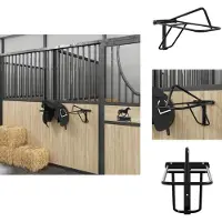 vidaXL Sattelhalter Klappbar Wandmontage Schwarz Eisen