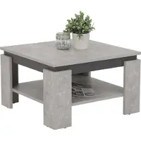Hela Couchtisch "TIM", grau (beton, anthr), B:68cm H:41cm T:68cm, Tische, Couchtisch, mit Ablageboden, quadratisch oder rechteckig