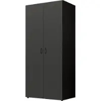 Die Möbelfundgrube Kleiderschrank graphit - 80 cm - 2-türig - BASE