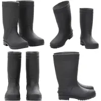 vidaXL Gummistiefel Schwarz Größe 38 PVC