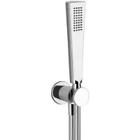 Gessi CONO Brause-Set CONO, mit Wandanschlussbogen 1/2 und Halterung, Schlauch 1,50 m und Antikalkbrause, eigensicher, 45223031, Farbe: Chrom