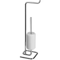 Gessi Goccia Standkombination Papierrollenhalter und Toilettenbürstengarnitur aus GRES weiss, 38067