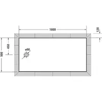 Duravit Rechteck-Duschwanne TEMPANO mit Antislip 1800x900x55mm weiss