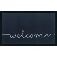 Home Collection Fußmatte "Cozy Welcome, Türmatte", rechteckig, 5 mm Höhe, Waschbar, Schmutzfangmatte, Outdoor, Innen, Rutschfest, Wetterfest