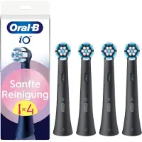 Oral-B iO Gentle Care Sanfte Reinigung Ersatzbürsten 4 Stück Schwarz
