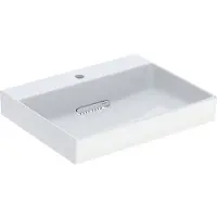 Geberit ONE Waschtisch Abgang horizontal, 60x14,2x48cm, 505.034.00.1, Ausführung: Hahnloch mittig