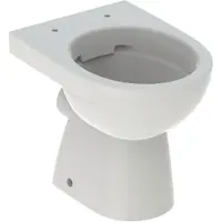 Geberit Renova Stand-WC Tiefspüler, Abg. teilgeschl. Form, Rimfree, pergamon