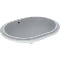 Geberit Unterbau-Waschtisch VariForm 62,5x49cm, o HL, m Ü, ellip., US gl / w