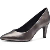 s.Oliver Damen Pumps spitze Form Stiletto Pfennigabsatz 5-22406-41, Größe:37 EU, Farbe:Silber