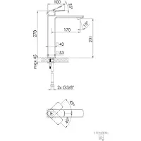 Steinberg Serie 342 Waschtischmischer, ohne Ablaufgarnitur, Ausladung 170mm, 3421700S