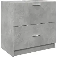 vidaXL Waschbeckenunterschrank Betongrau 59x37x59 cm Holzwerkstoff