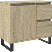vidaXL Badschrank Sonoma-Eiche 65x33x60 cm Holzwerkstoff