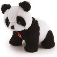 Trudi Stofftier Schwarz-Weiß, 9 cm hoch, 6 cm breit, 7 cm tief, waschbar, italienisches Design