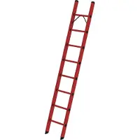 Günzburger Steigtechnik Sprossen-Anlegeleiter GFK ohne Traverse 8 Sprossen - 036008