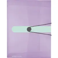 Herlitz Sammelbox easy orga to go Pastell, DIN A4, flieder- transparent, PP-Folie, Füllhöhe: 40 mm, mit Gumm